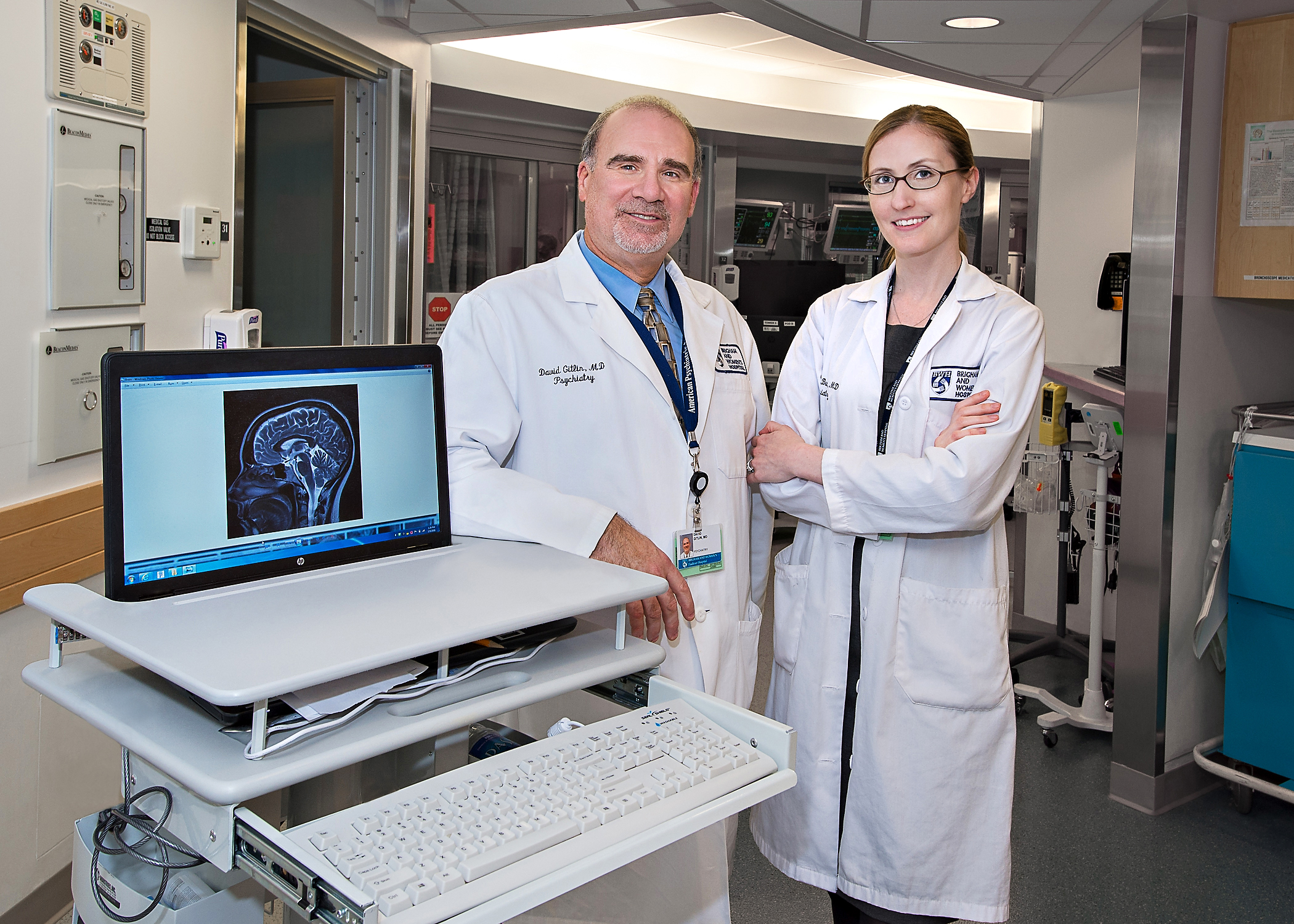 Dr. Gitlin and fellow in a medical unit