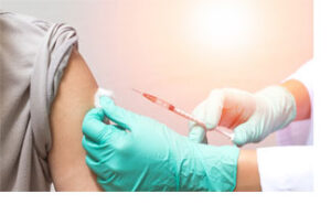 Person gettting vaccine in arm