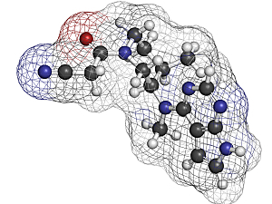 3D Rendering of Tofacitinib Drug Molecule