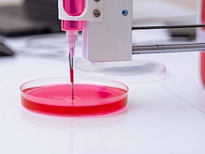 Research 3D bioprinter for 3D printing cells onto an petri dish